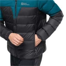 Jack Wolfskin Winter Down Jacket DNA Tundra Hoody with Hood (very warm, windproof) coral blue Men